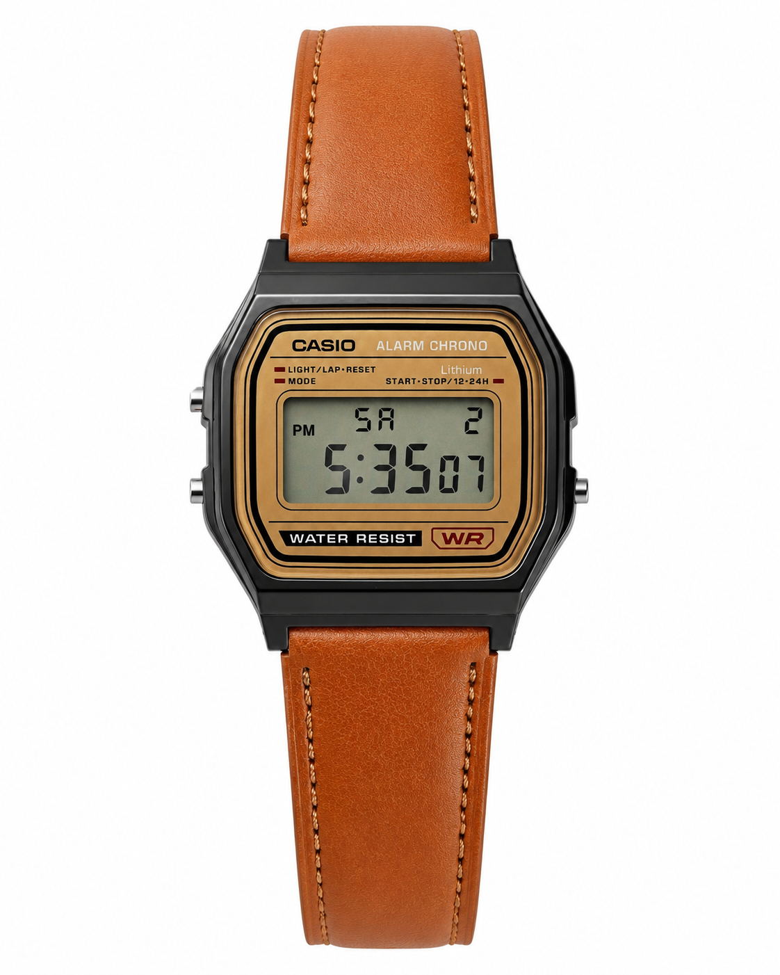 Casio Vintage Alarm Chrono Deri Kordon Dijital Kol Saati