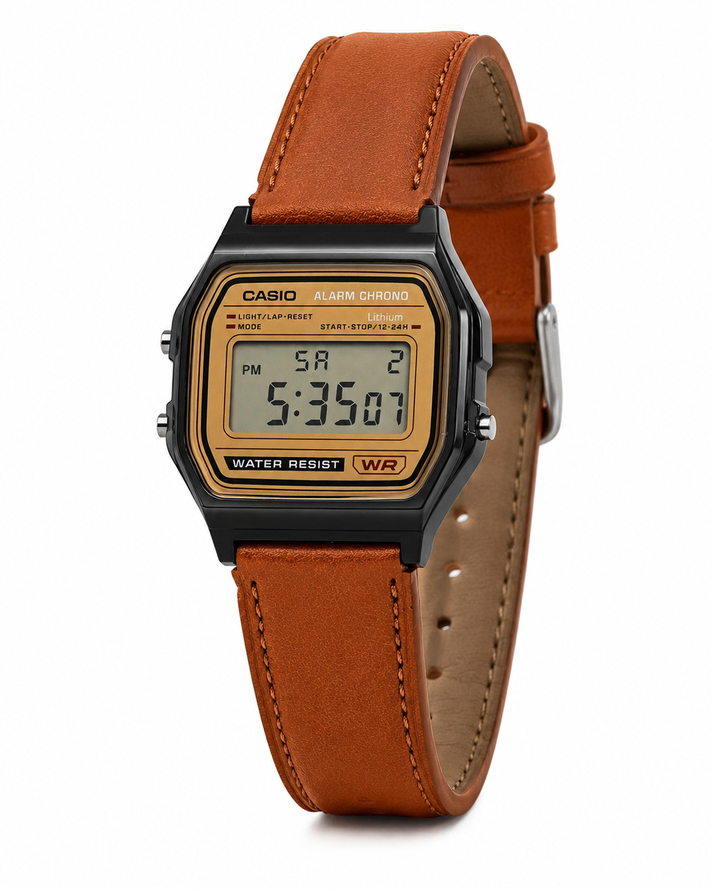 Casio Vintage Alarm Chrono Deri Kordon Dijital Kol Saati