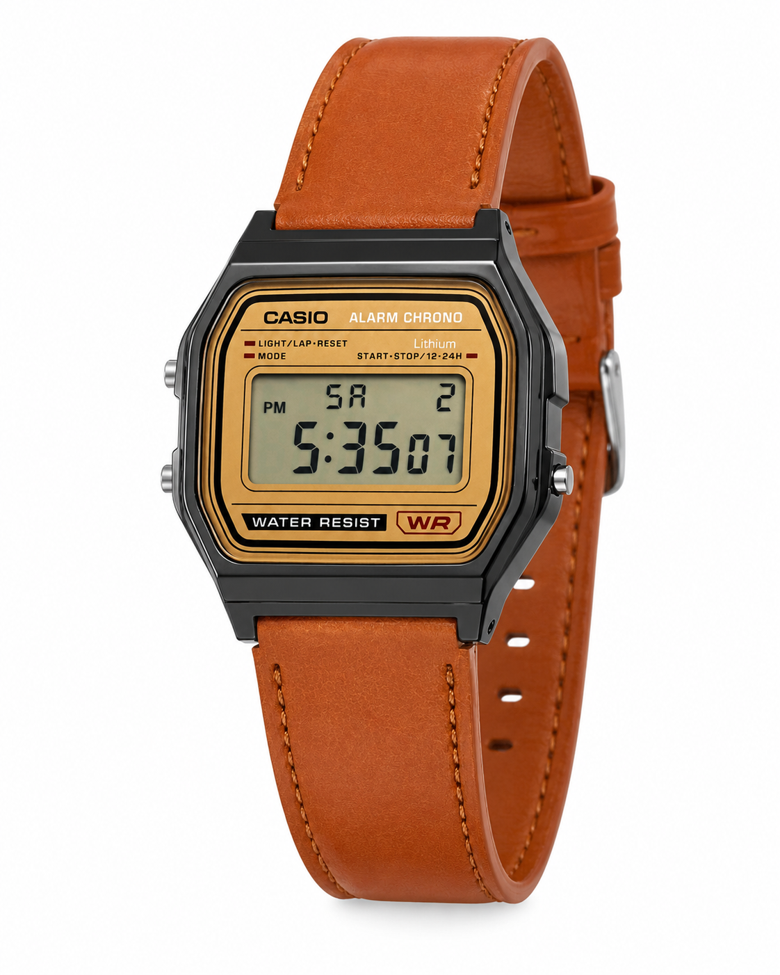 Casio Vintage Alarm Chrono Deri Kordon Dijital Kol Saati